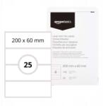 Amazon Papír Címkék öntapadós 25 x A4 Nyomtatható 200x60 Matt Fehér Amazon (B07DM1S3HB)