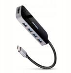 AXAGON HMC-6H4A Többportos hub 4x Usb-a Hdmi, Usb-c 3.2 Gen 1, Pd 100W, 20cm (8595247907028)