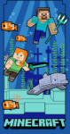 Jerry Fabrics Minecraft Underwater fürdőlepedő, strandtörölköző 70x140cm (Fast Dry) (JFK145112)