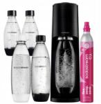  Szódakészítő Gép SodaStream Terra fekete 4 palack (2x 1L+ 2x 0, 5L) CO2 palack (5903829403333)