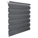 Woltu 80x150 cm sávos roló, dupla roló, zebra roló, fúrás nélkül, sötétszürke