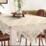 Takoy Csipkés asztali futó 85x85 cm világosbézs ROSALY boho stílusban