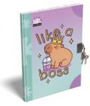 Lizzy Card Capybara emlékkönyv lakattal - A5 (LIZ-7490225000)