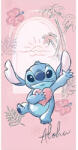 Aymax Disney Lilo és Stitch, A csillagkutya Heart fürdőlepedő, strand törölköző 70x140cm (Fast Dry) NETAYM075304 (NETAYM075304)