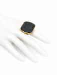 ElectraStore Inel Oversized Cu Piatra Neagra (C4942)