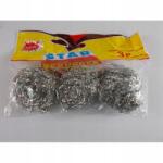  Horganyzott fém súroló, 14 g, 3 db, ezüst (Druciak metalowy ostry 14 g)