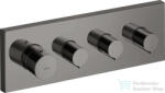 Hansgrohe AXOR SHOWERSOLUTIONS falsík alatti termosztát modul, elzáró szelep színkészlet DN20, polírozott fekete króm 10751330 (10751330)