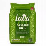 Laila Basmati rizs Laila 5 kg prémium minőségű hosszú szemű ömlesztett aromás rizs