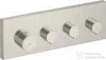 Hansgrohe AXOR SHOWERSOLUTIONS falsík alatti termosztát modul, elzáró szelep színkészlet DN20, rozsdamentes acél hatású 10751800 (10751800)