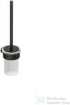 Kludi VELA R fali WC kefe, üveg tartóval, szálcsiszolt gunmetal 58974N2 (58974N2)
