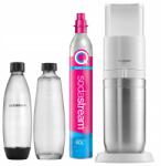 SodaStream Szódakészítő Gép Sodastream Duo CO2 henger Quick Connect kancsó 1l palack 1l (DuoWhite)