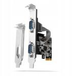AXAGON PCEA-S2N PCIe kontroller 2x RS232 250 Kbps soros port, tartozék& (PCEA-S2N)