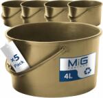 MiG Vödör 4L- erős, vegyszerálló, ipari, építkezéshez 5db (k013)