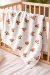  Flanel pelenka 80x80 macik| Puha pamut Babatakaró (01fro)