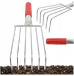 Real Garden Kerti Gereblyék Real Garden Rozsdamentes acél 6 fogú (Grabie Metalowe Ogrodowe 6 Pazurków 32 cm)