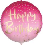 Procos Balon din folie Happy Birthday - Ombré roz 46 cm