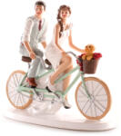 Dekora Decorațiune de nuntă pentru tort - Cuplu pe bicicletă 16 × 18 cm