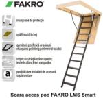 Fakro Scara pod metalica cu usa finisata in bej FAKRO LMS Smart