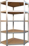WORKEE Метален стелаж WORKEE 180x40x90 см, Ъглов, 5 MDF рафта х 175 кг (141653)