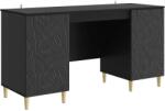 vidaXL Birou Negru Lemn prelucrat 142, 5 x 50 x 75 cm GartenMobel Dekor (3414613)