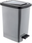 Özer Plastik Slim Műanyag pedálos szemetes, ezüst/szürke, belső vödörrel 15L - atadcleankft