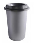 Plafor ECO kerek, henger szemetes 50L acél színű - atadcleankft