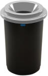 Plafor ECO kerek, henger szemetes 50L fekete színű, ezüst tetővel - atadcleankft