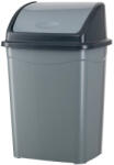 PLANET Billenőfedeles szemetes kuka, műanyag, szürke/antracit, 50 L - atadcleankft