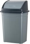 PLANET Billenőfedeles szemetes kuka, műanyag, szürke/antracit, 26 L - atadcleankft