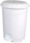 PLANET Pedálos szemetes kuka, műanyag, LUXURY fehér, kivehető kosárral, 6L NO2 - atadcleankft