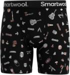 Smartwool Мъжко мериносово термобельо Smartwool Merino Print Boxer Brief Boxed Merino base layer - Black Gone Camping (015-1637-0712)