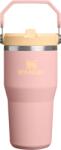 STANLEY Pahar termic cu mâner și pai IceFlow Peach Rose 590 ml (10-13425-0141)