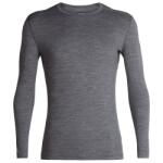 Icebreaker Мъжко мериносово термобельо Icebreaker 200 Oasis L/S Crewe Merino base layer - Gritstone Heather / Black (015-0858-1211)
