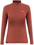 Salewa Дамско мериносово термобельо Salewa Women's Zebru Medium Warm AMR Half Zip Tee Merino base layer - Etruscan Red - размер 42 (EU) (115-1515-0315)