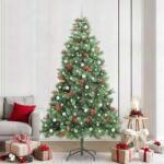 vidaXL Brad de Craciun artificial Verde 240 cm PVC si Metal GartenMobel Dekor (3395155)