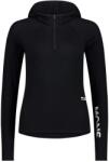 Mons Royale Дамско мериносово термобельо Mons Royale Women's Bella Merino Long Sleeve Hood Merino base layer - Black - размер XL (115-2718-0115)