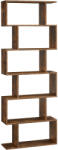 VASAGLE Biblioteca VASAGLE cu 6 rafturi, design modern, maro rustic, 70 x 24 x 190, 5 cm (EZ-LBC61BX) Biblioteca
