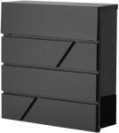 Sersimo Cutie postala metalica Nova cu cheie, otel galvanizat, 37x37x11 cm, gri inchis (TIS-4569)