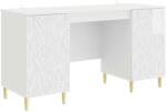 vidaXL Birou Alb foarte lucios Lemn prelucrat 142, 5 x 50 x 75 cm GartenMobel Dekor (3414616)