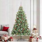 vidaXL Brad de Craciun artificial Verde 240 cm PVC si Metal GartenMobel Dekor (3395154)
