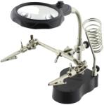 Suport pentru letcon, cu lupa si cleme ajutatoare, cu iluminare, 301213