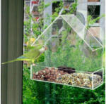 TRIXIE 55610 Bird Feeder for Window Pane - vadmadár etető ablakra (225ml/15x15x6cm)
