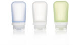 humangear GoToob+ Sticlă de călătorie din silicon GoToob+ / Recipient Pachet de 3 sticle 74 ml transparent/verde/albastru