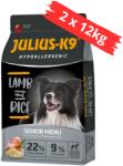 Julius-K9 Senior/Light Hypoallergenic bárány, rizs idős és/vagy túlsúlyos felnőtt kutyák részére 2x12kg