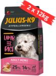 Julius-K9 Adult Hypoallergenic bárány, rizs Ételallergiás felnőtt kutyák részére 2x12kg