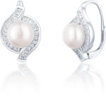 JwL Luxury Pearls Gyönyörű ezüst fülbevaló igazgyönggyel JL0718