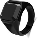 Troli Masszív gyűrű fekete kristállyal 58 mm