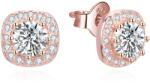 Beneto Elegáns bronz fülbevaló cirkónium kövekkel AGUP3347-ROSE