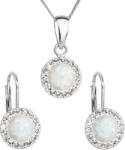 Evolution Group - Pavona Evolution Group Csillogó ékszerszett Preciosa kristállyal 39160.1 & white s. opal (fülbevaló, nyaklánc, medál)