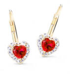Cutie Jewellery Gyengéd fülbevaló csillogó cirkónium kövekkel Z8015-55-X-1 piros